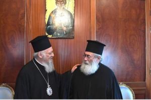 Ο Αρχιεπίσκοπος Σιναίου Δαμιανός στο Φανάρι- Συναντήθηκε με τον Οικ.Πατριάρχη.