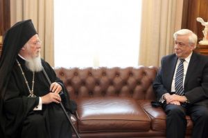 Ευχές με ιδιαίτερη τηλεφωνική επικοινωνία του Προέδρου της Δημοκρατίας με τον Οικουμενικό Πατριάρχη