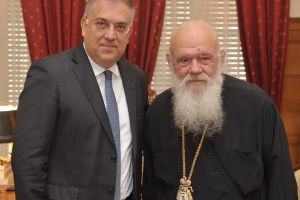 Στον Αρχιεπίσκοπο Αθηνών ο υπουργός Εσωτερικών κ.Θεοδωρικάκος