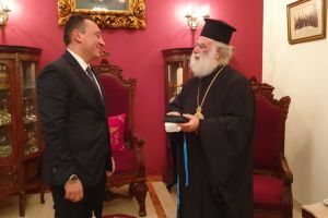 Συνάντηση Υφυπ. Αποδήμου Ελληνισμού κ.Βλάση με τον Πατριάρχη Αλεξανδρείας Θεόδωρο