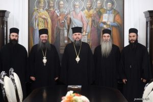 Συνάντηση του Ουκρανίας Επιφανίου με τον Ηγούμενο της Μονής Παντοκρατορος Γαβριήλ και Αγιορείτες Πατέρες