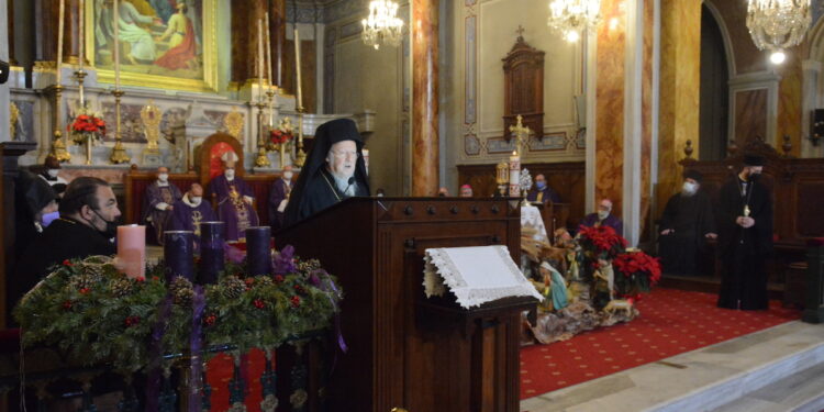 You are currently viewing Ο Οικουμενικός Πατριάρχης στην τελετή εγκατάστασης νέου Επισκόπου της εν τη Πόλει ΡΚαθολικής κοινότητος