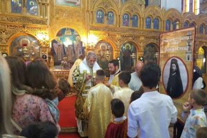 Ο Αρχιεπίσκοπος Θυατείρων Νικήτας στην Κοζάνη για το μνημόσυνο του αειμνήστου Αρχιμ. Ιωακείμ Λιούλια που εκτελέστηκε από τους Γερμανούς