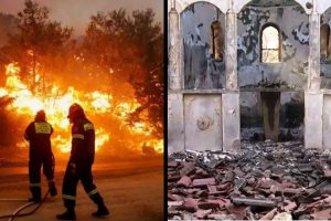 Πύρινος εφιάλτης στην Αλεξανδρούπολη: Στάχτη έγινε η ιστορική εκκλησία της Μεταμορφώσεως του Σωτήρος στο Αετοχώρι